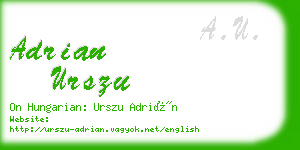 adrian urszu business card